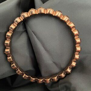 Vintage Graziano Copper Color Rhinestone Bangle
